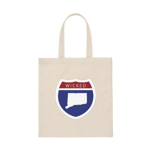 Wicked Connecticut Interstate Canvas Tote Bag