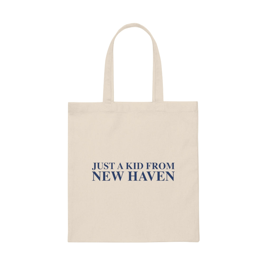 Just a kid from New Haven Canvas Tote Bag