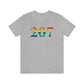 207 Rainbow Unisex Jersey Short Sleeve Tee