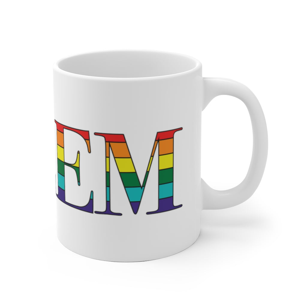 Salem Rainbow White Ceramic Mug