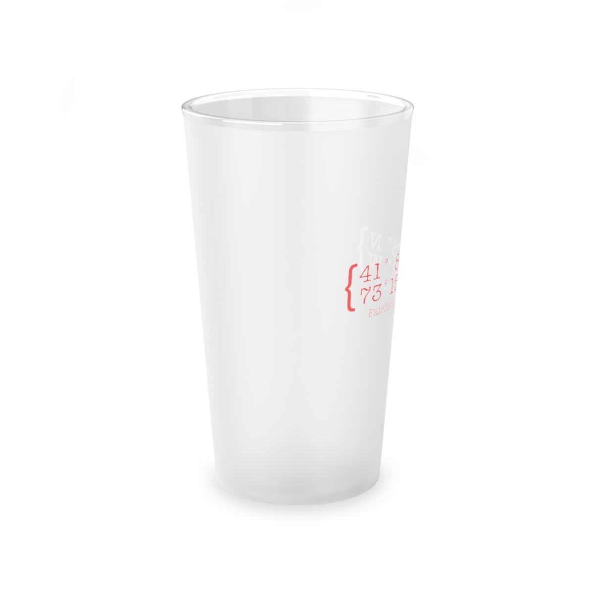 Fairfield Coordinates Frosted Pint Glass, 16oz