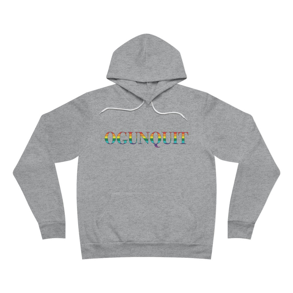 Ogunquit Rainbow Unisex Sponge Fleece Pullover Hoodie