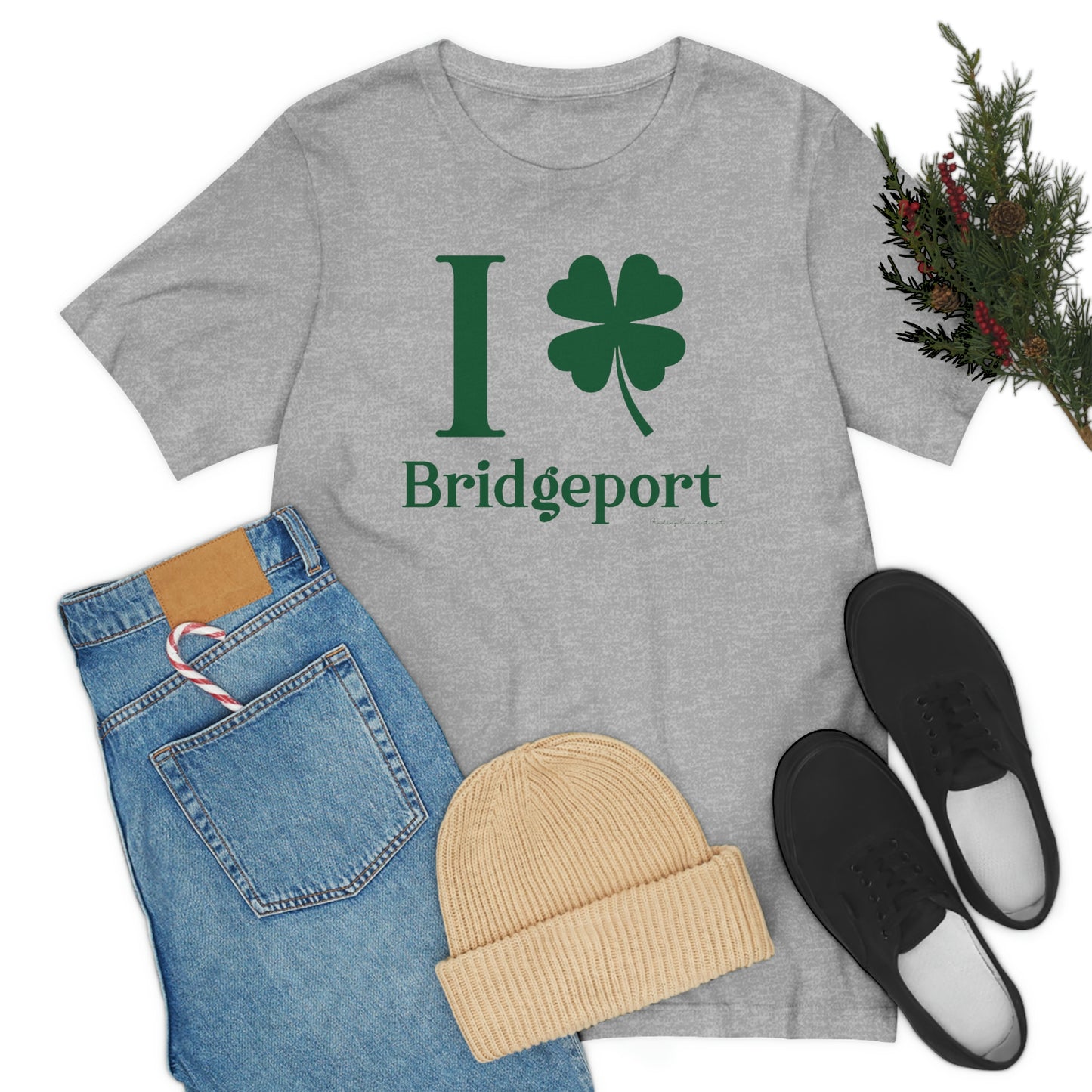 I Clover Bridgeport  (Green) Unisex Jersey Short Sleeve Tee