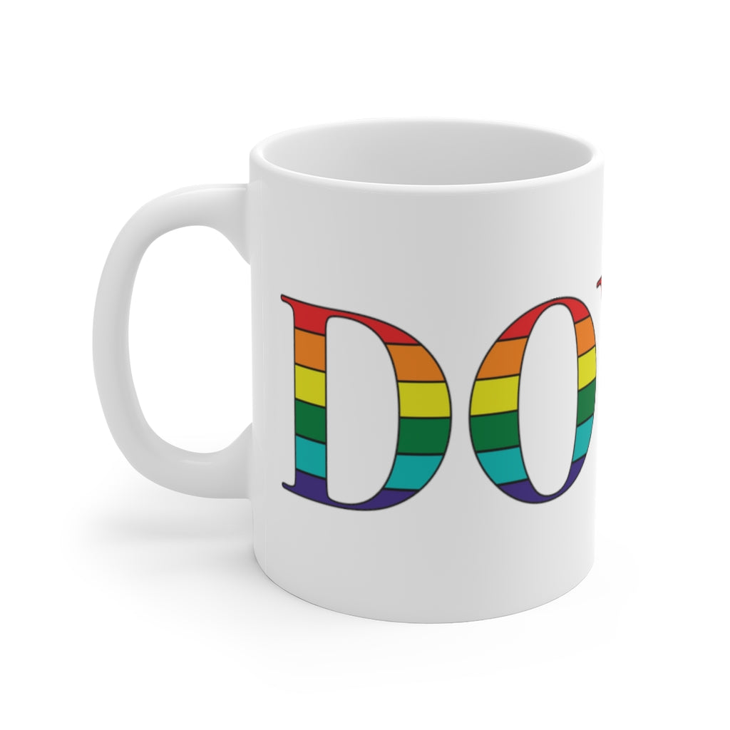 Dover Rainbow White Ceramic Mug