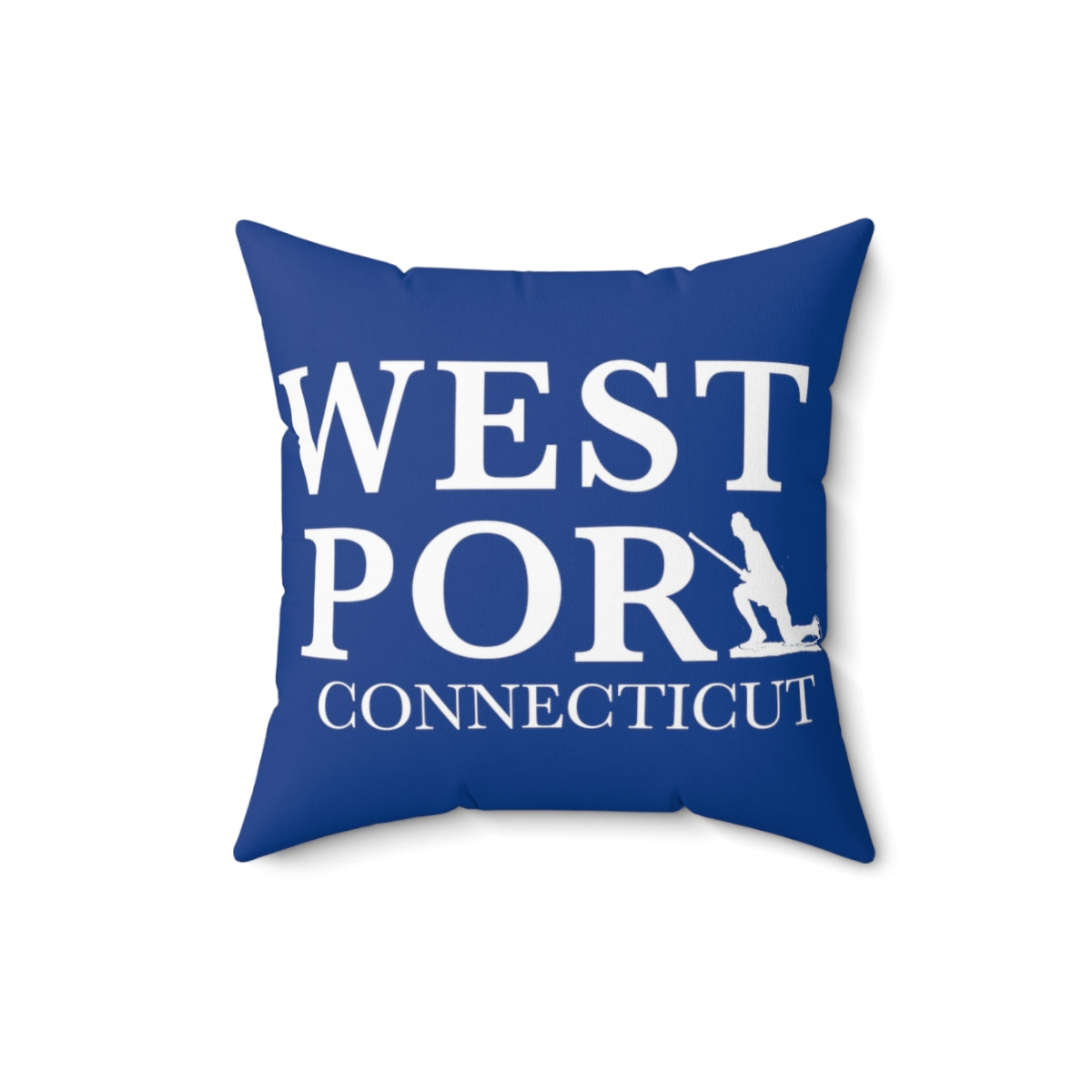 Westport Connecticut Spun Polyester Square Pillow 