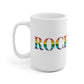 Rochester Rainbow White Ceramic Mug