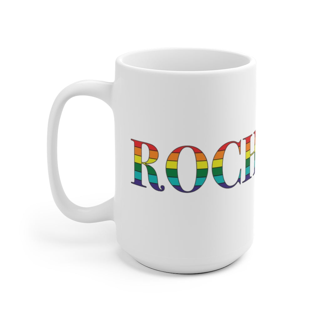 Rochester Rainbow White Ceramic Mug