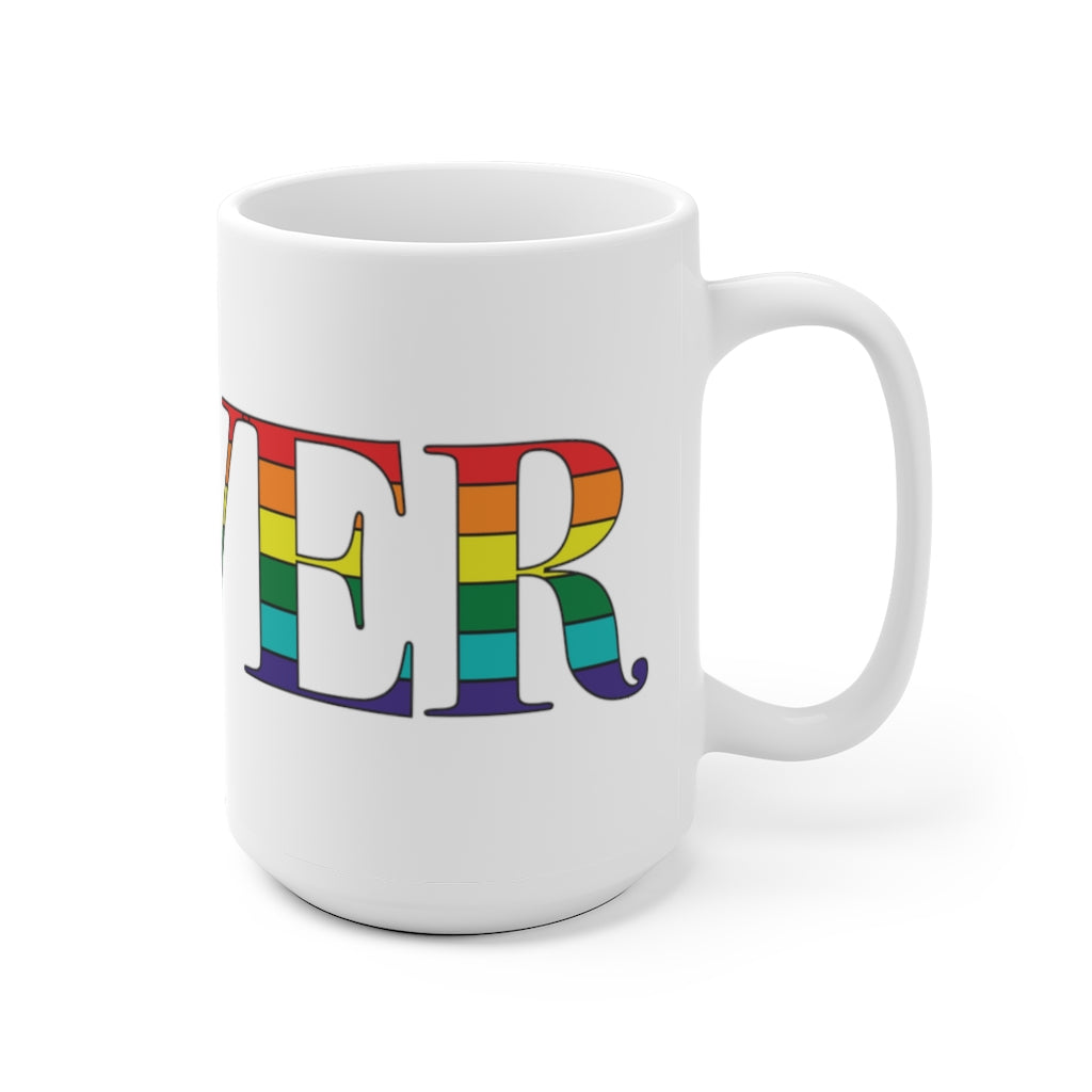 Dover Rainbow White Ceramic Mug