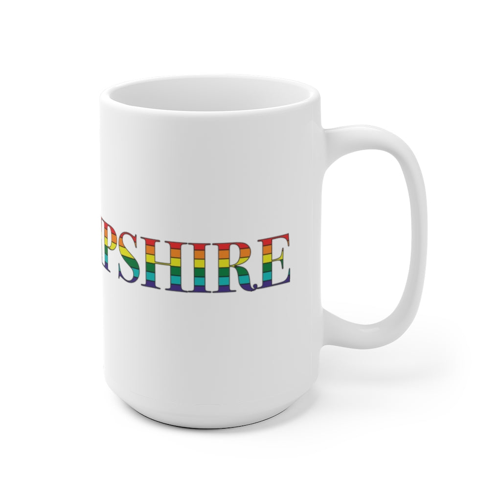 New Hampshire Rainbow White Ceramic Mug