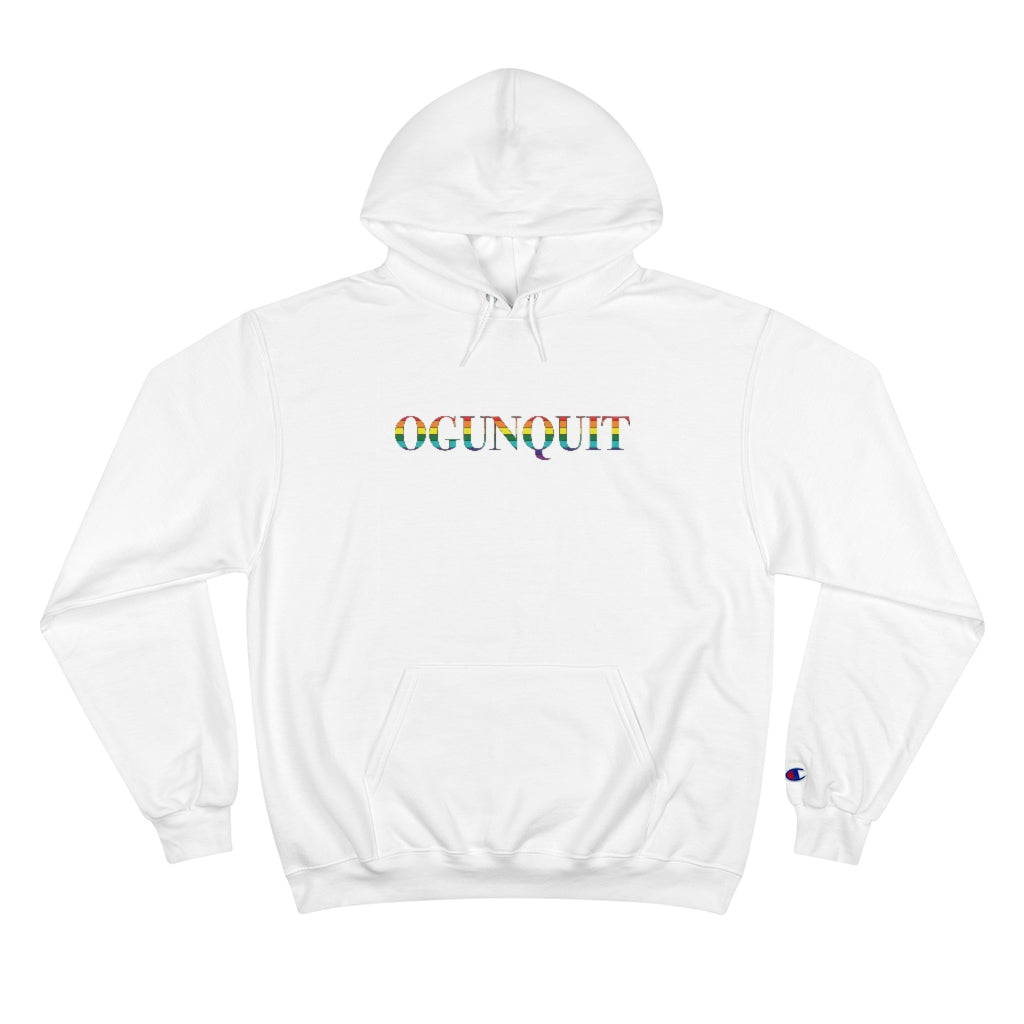 Ogunquit Rainbow  Champion Hoodie