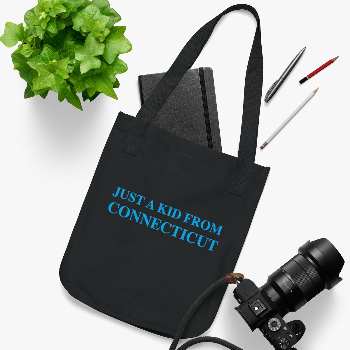 Just a Kid From Connecticut Organic Canvas Tote Bag