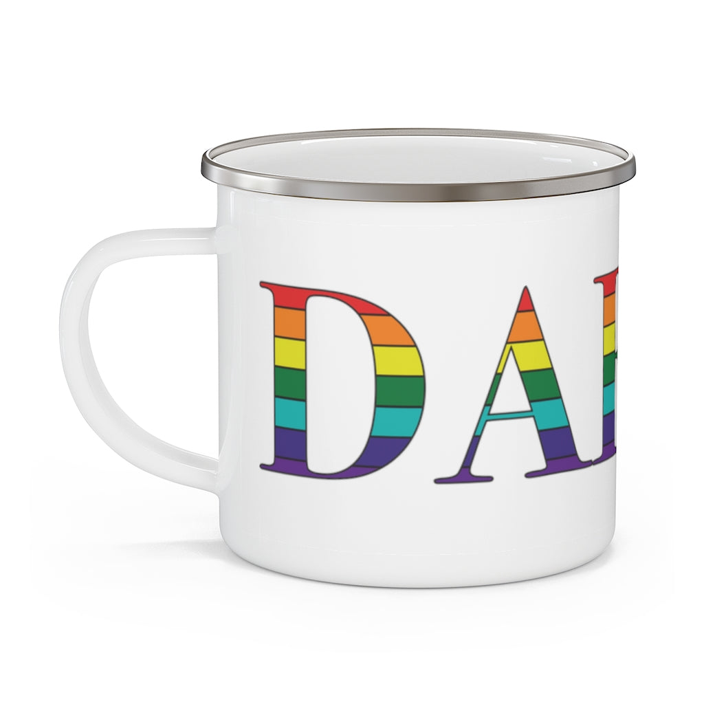 Darien connecticut rainbow pride camping mug