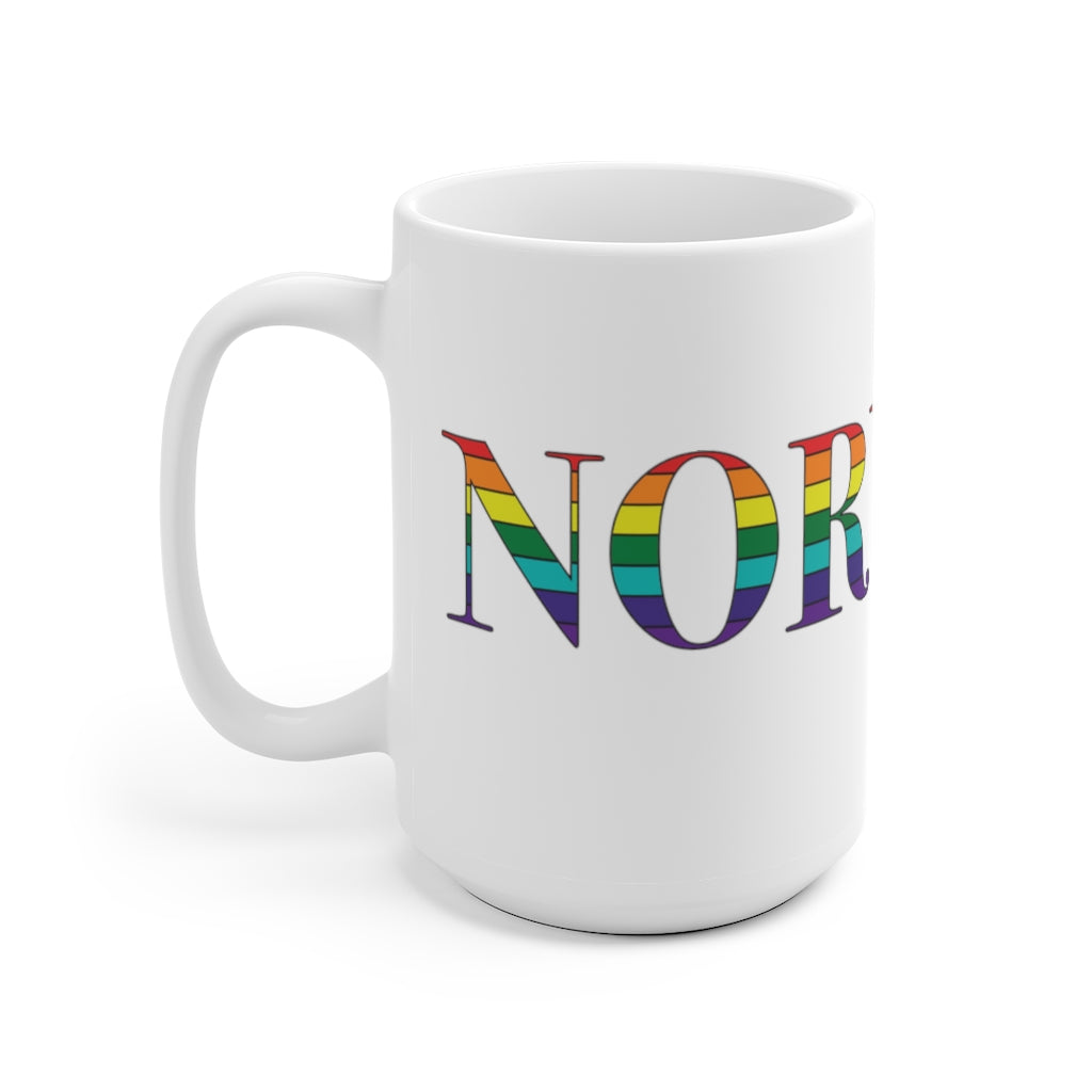 Norwich Rainbow White Ceramic Mug