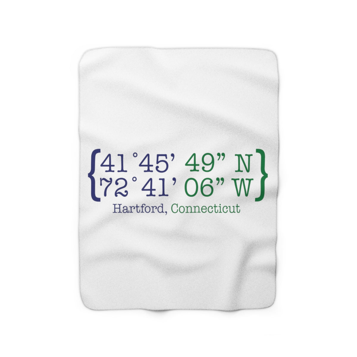 Hartford Coordinates Sherpa Fleece Blanket  Proceeds help grow Finding Connecticut's website and brand.   Click here to return to our home page.