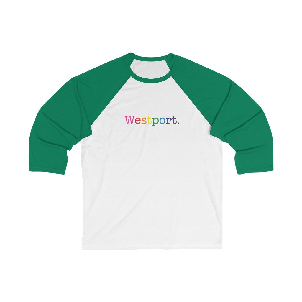 Westport. Pride Unisex 3\4 Sleeve Baseball Tee