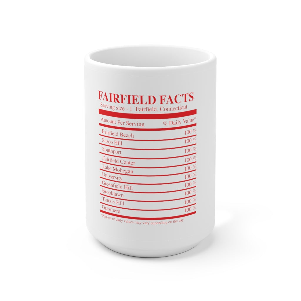 Fairfield Facts Ceramic Mug 15oz