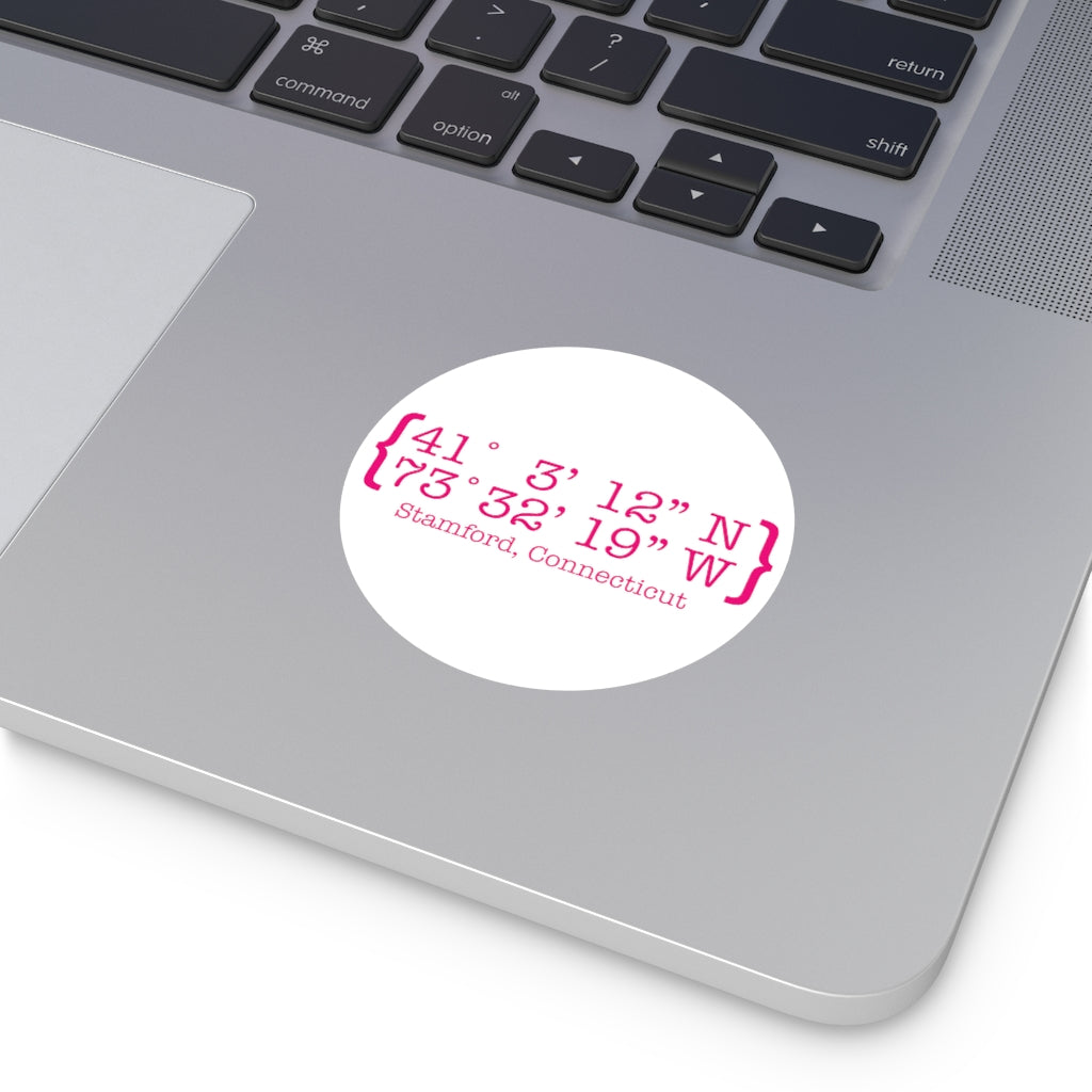 Stamford Coordinates Round Vinyl Stickers