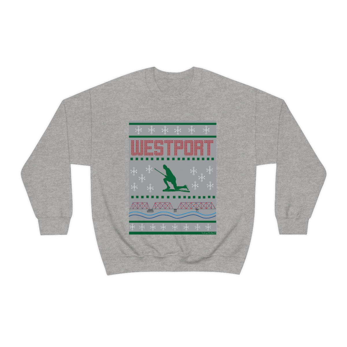 Westport Ugly Holiday Green - Red  Unisex Heavy Blend™ Crewneck Sweatshirt