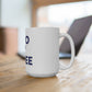 Two O' Three White Ceramic Mug (blue)