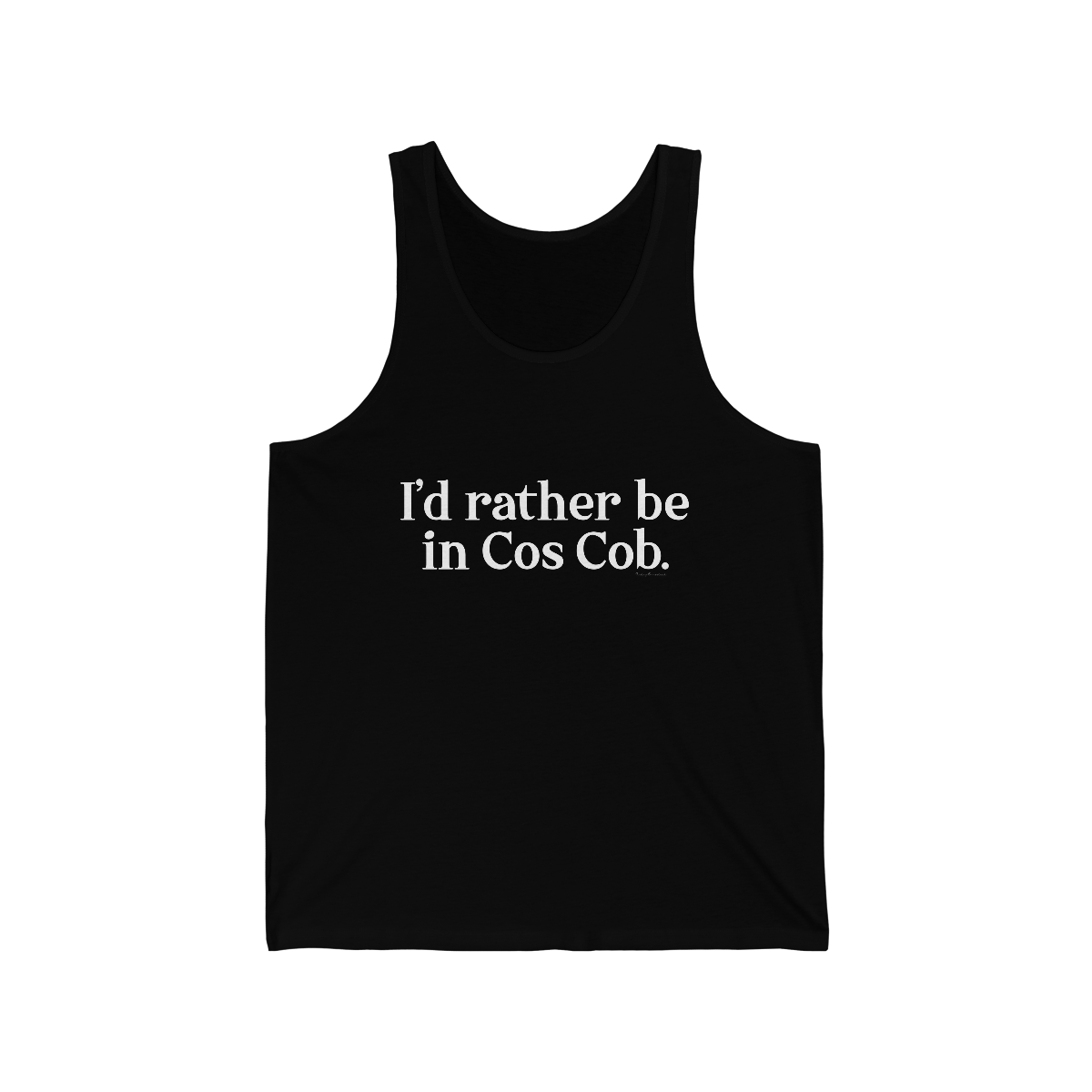 I'd rather be in cos cob unisex shirt 