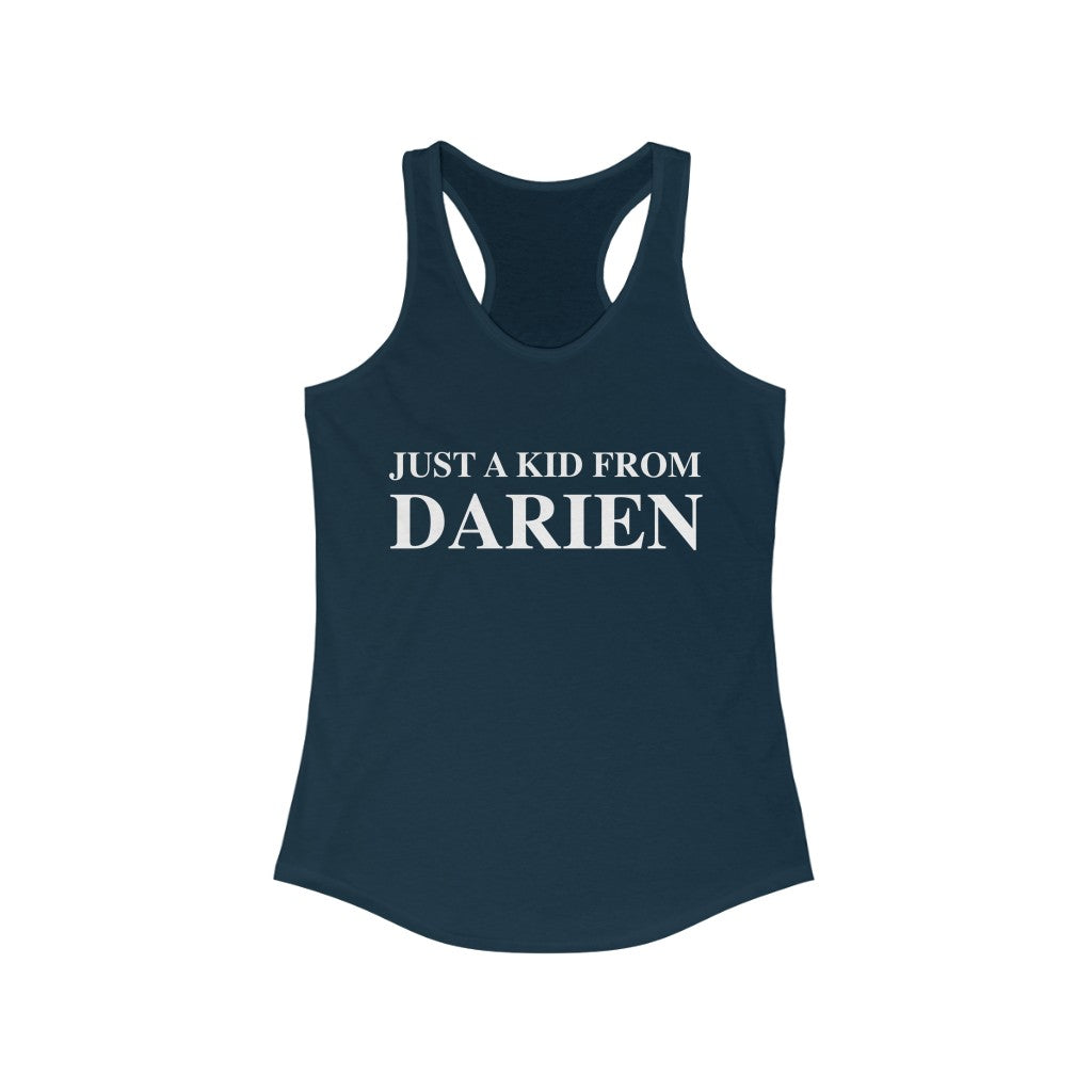 just a kid from darien ct womens tank top shirt