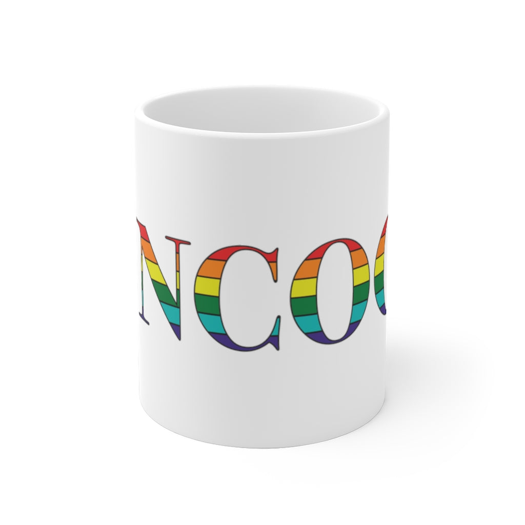 Suncook Rainbow White Ceramic Mug