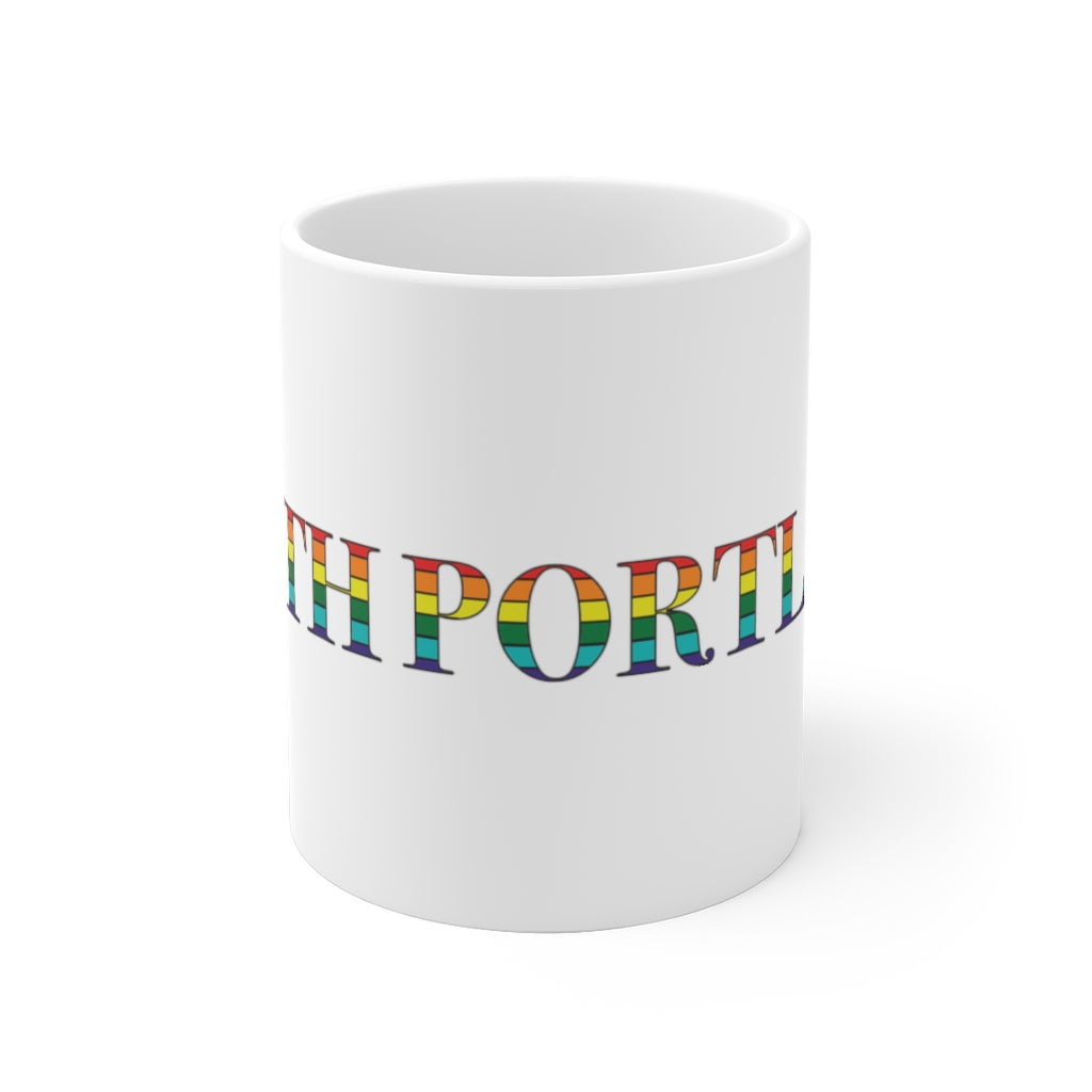 South Portland Rainbow White Ceramic Mug