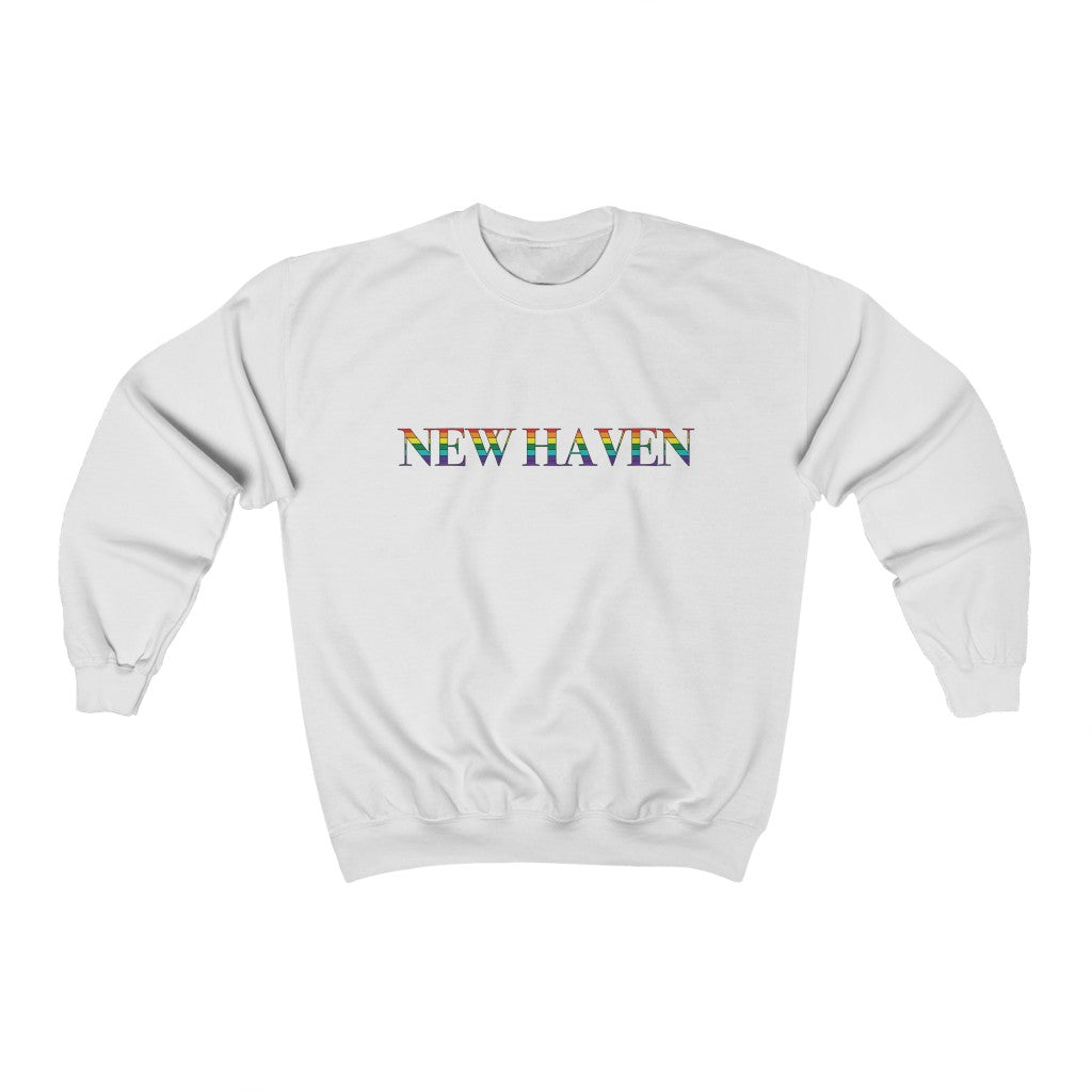 New Haven Rainbow Unisex Heavy Blend Crewneck Sweatshirt