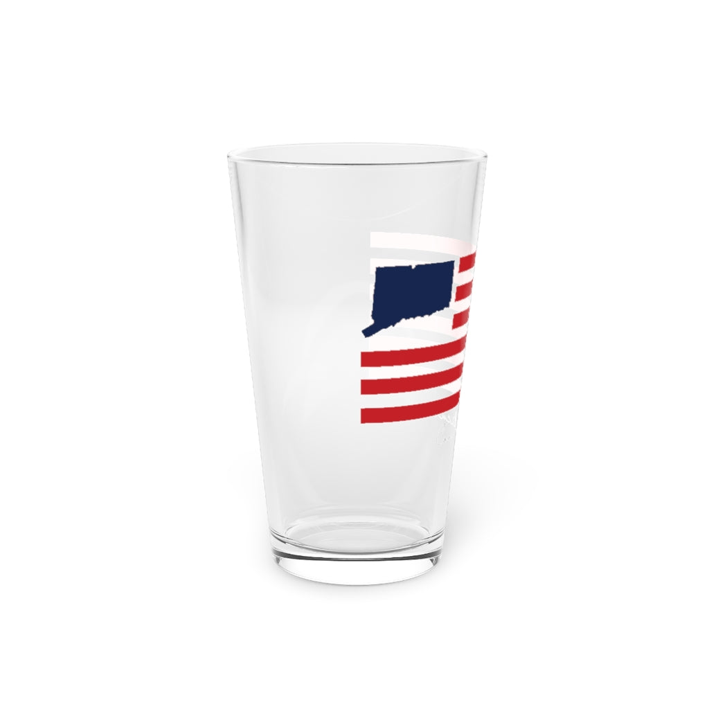 Connecticut Flag Pint Glass, 16oz