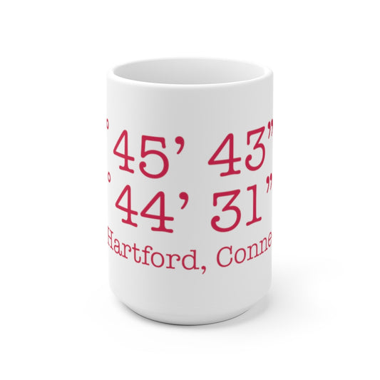 West Hartford Coordinates mugs.  West Hartford Connecticut tee shirts, hoodies sweatshirts, mugs, other apparel, home gifts, and souvenirs. Proceeds of this collection go to help Finding Connecticut’s brand. Free USA shipping. 