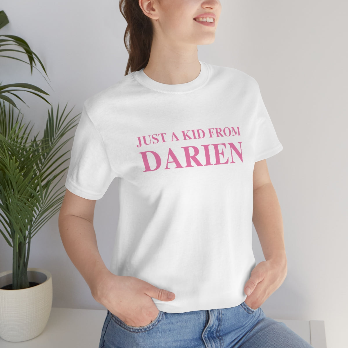 just a kid from darien unisex tee shirt