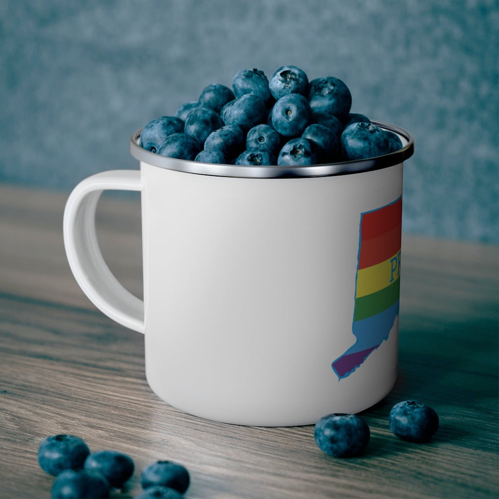 Pride in Connecticut Enamel Camping Mug