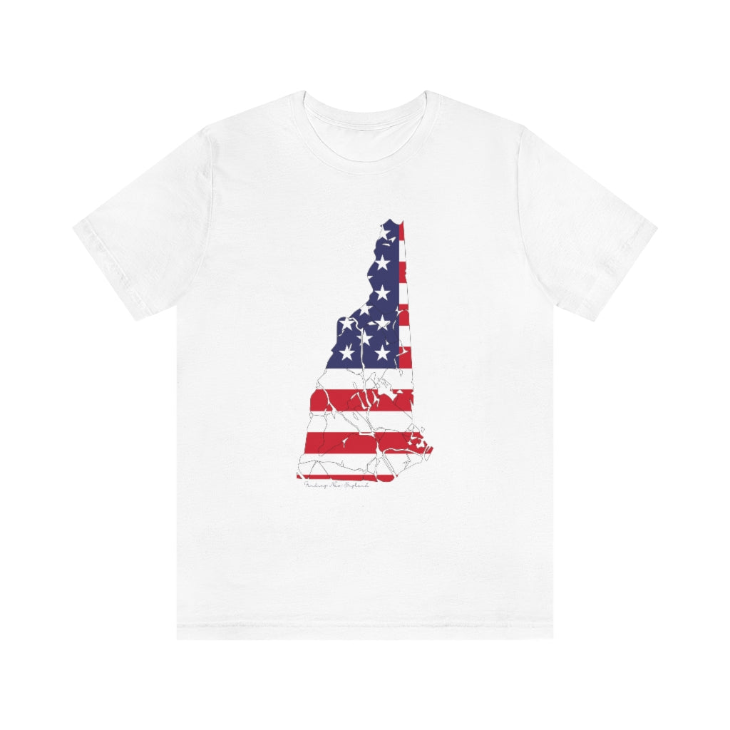 New Hampshire American flag hoodie, tee shirts, shirts, apparel, sweatshirts, mugs and gifts. Proceeds go to help build Finding Connecticut and the Finding New England Brand • New Hampshire apparel • Free USA shipping on all products. 