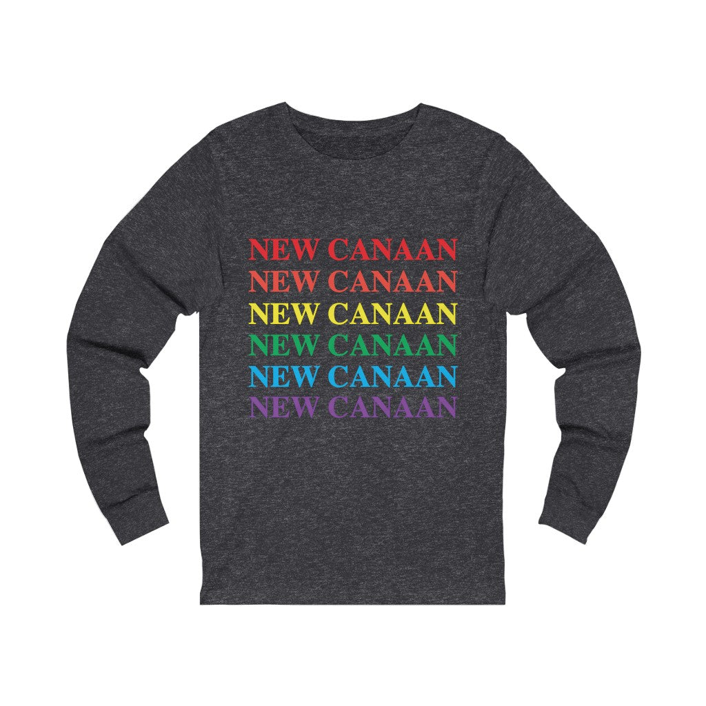 new canaan ct pride long sleeve tee shirt