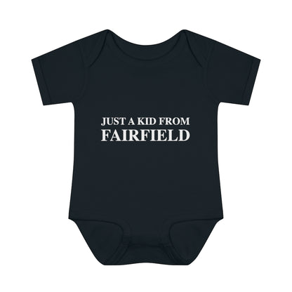 just a kid from fairfield ct / connecticut onsie 