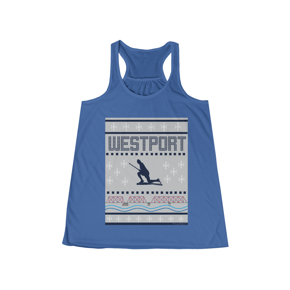 westport ct / connecticut ugly christmas sweater womens tank top shirt 