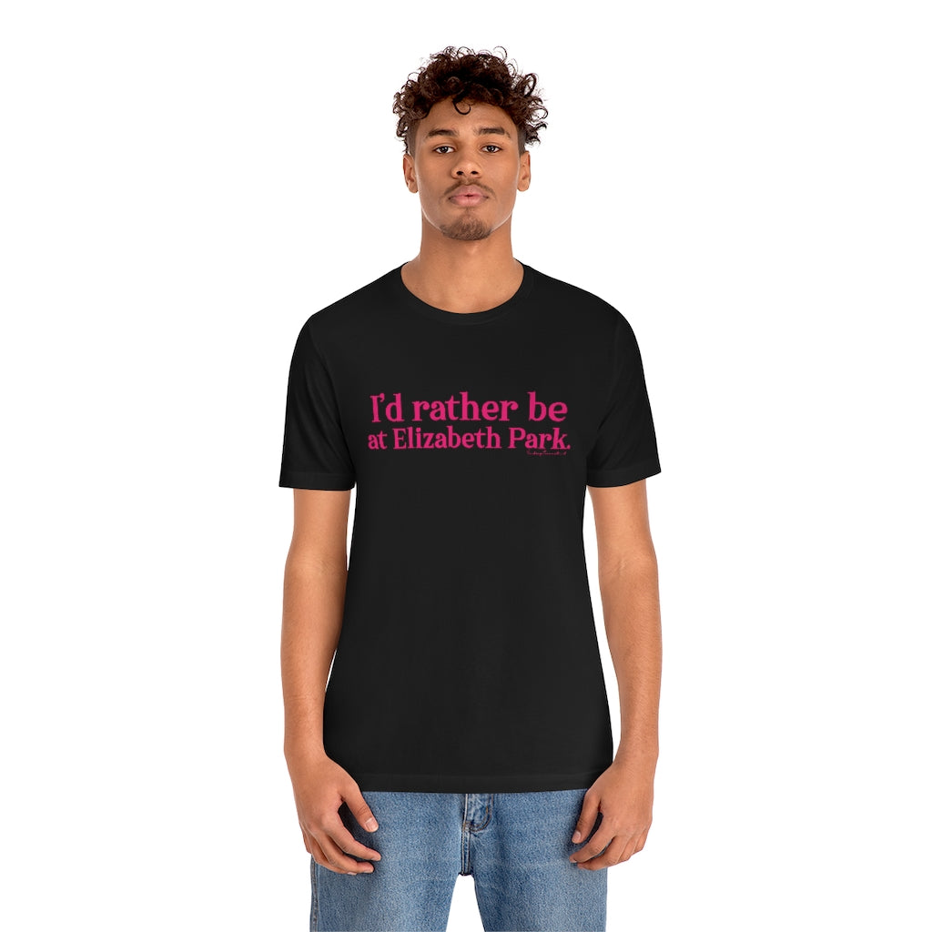 I’d rather be at Elizabeth Park tee shirt.  West Hartford Connecticut tee shirts, hoodies sweatshirts, mugs, and other apparel, home gifts, and souvenirs. Proceeds of this collection go to help Finding Connecticut’s brand. Free USA shipping. 