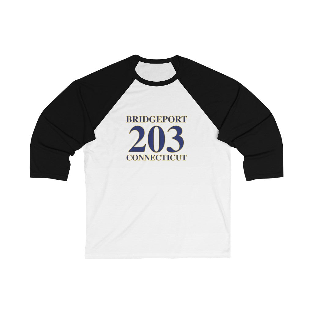 Bridgeport 203 connecticut baseball tee