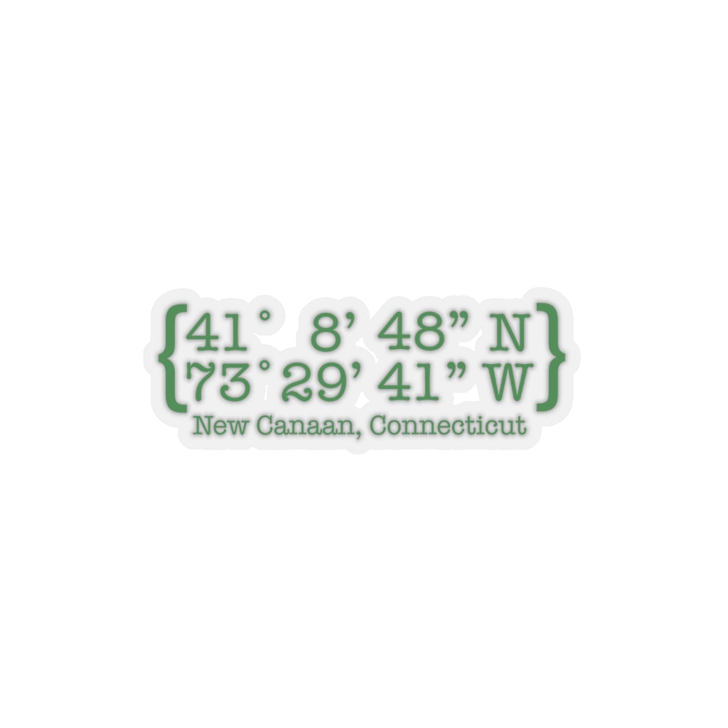 New Canaan Coordinates Kiss-Cut Stickers  Does New Canaan, Connecticut always have a special place in your heart. The Coordinates collection marks the spot for the special place you have ties to.   Proceeds helps grow Finding New Canaan and Finding Connecticut's brand grow. 