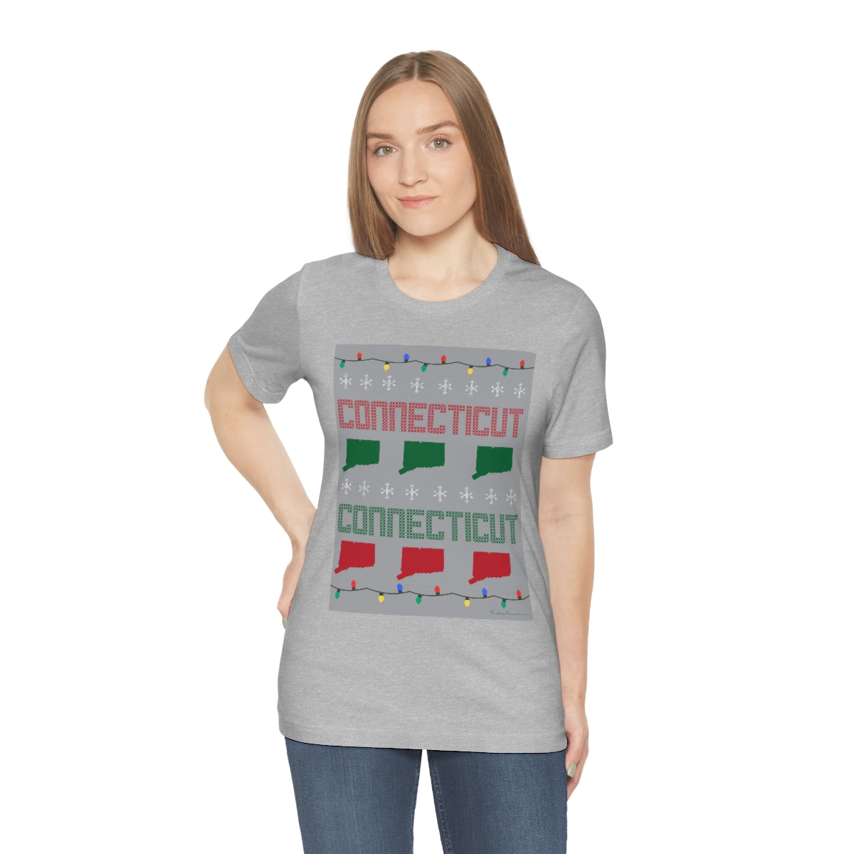 Connecticut Ugly Holiday Unisex Jersey Short Sleeve Tee