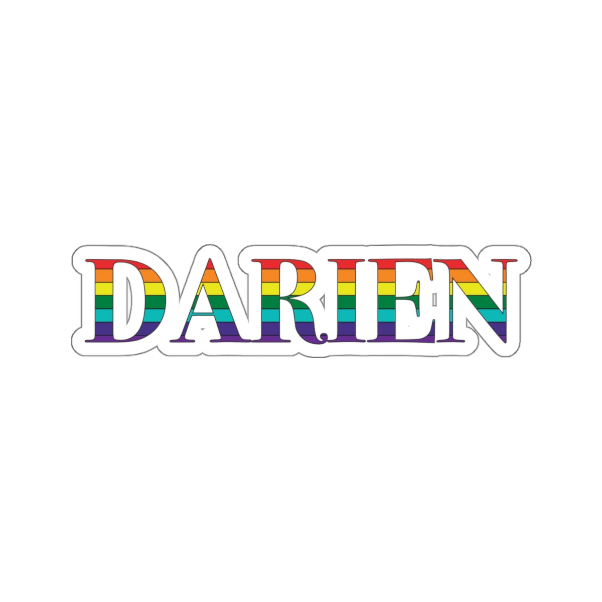 Darien Connecticut rainbow pride stickers