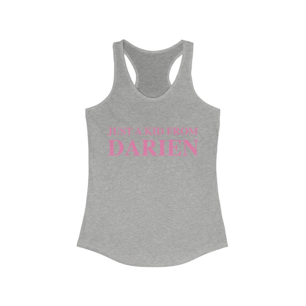 Just a kid from Darien Women's Ideal Racerback Tank