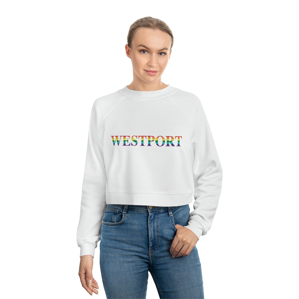 Westport Rainbow Women's Cropped Fleece Pullover