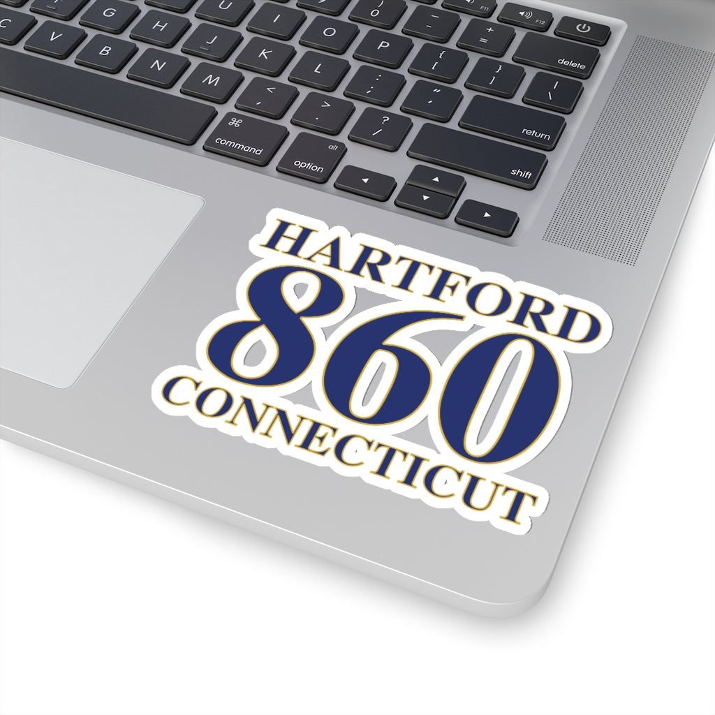 Hartford 860 Connecticut Kiss-Cut Stickers 860 Hartford Collection. Inspired by the Connecticut flag and the 860! Show off for your pride for Connecticut and Hartford!   Proceeds of this collection go to help build Finding Connecticut’s website and brand. • Free USA shipping   Click here to go to our home page 