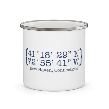 New Haven Coordinates Enamel Camping Mug 