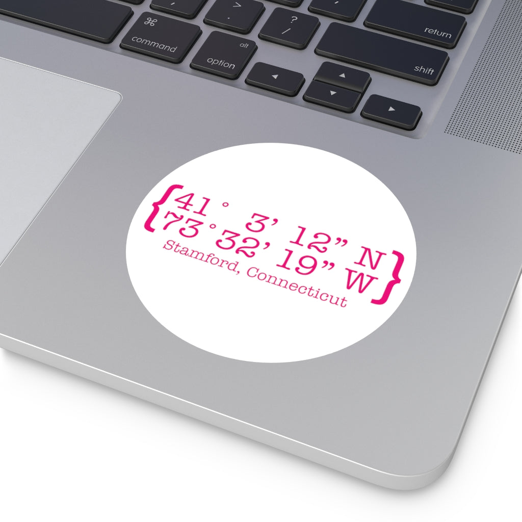 Stamford Coordinates Round Vinyl Stickers