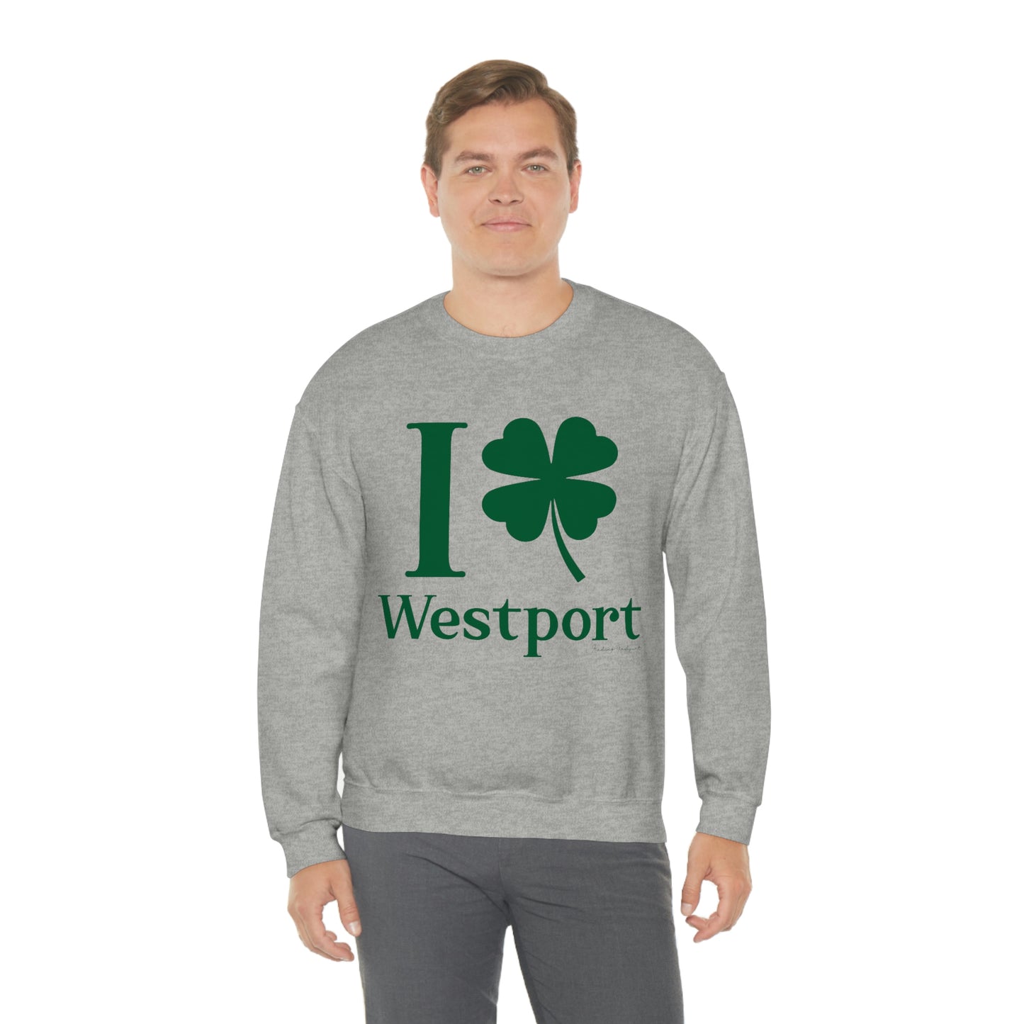 I Clover Westport (Green) Unisex Heavy Blend™ Crewneck Sweatshirt