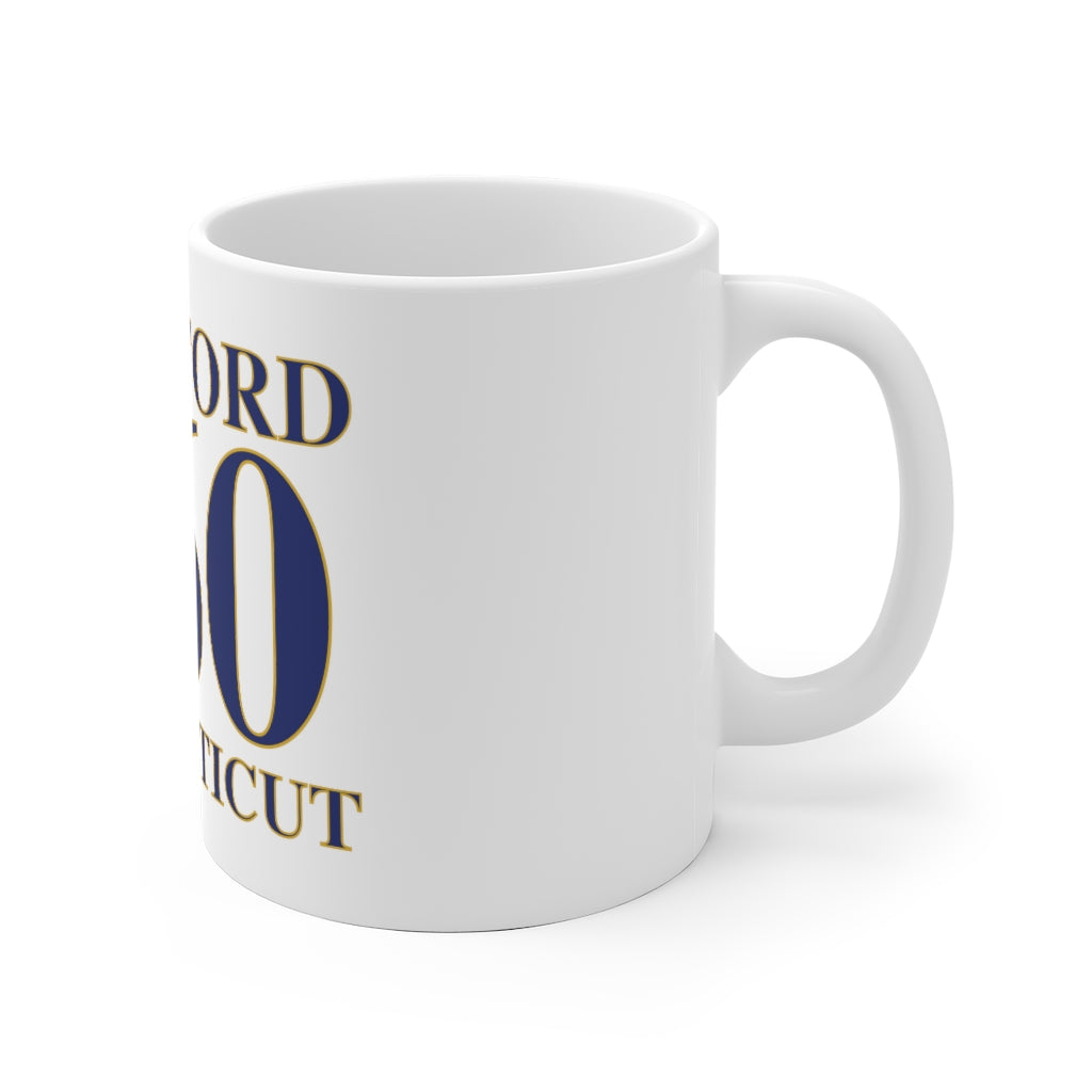 Hartford 860 Connecticut White Ceramic Mug 860 Hartford Collection. Inspired by the Connecticut flag and the 860! Show off for your pride for Connecticut and Hartford!   Proceeds of this collection go to help build Finding Connecticut’s website and brand. • Free USA shipping   Click here to go to our home page 