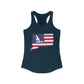 Minuteman Connecticut Flag Women's Ideal Racerback Tank