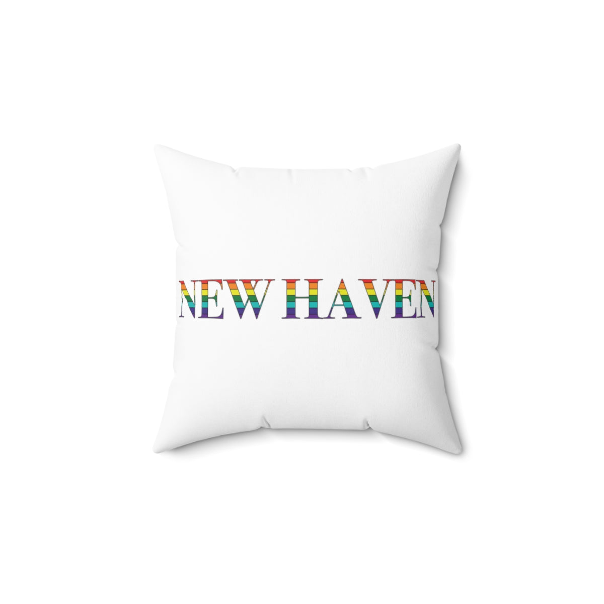 New Haven Rainbow Spun Polyester Square Pillow 